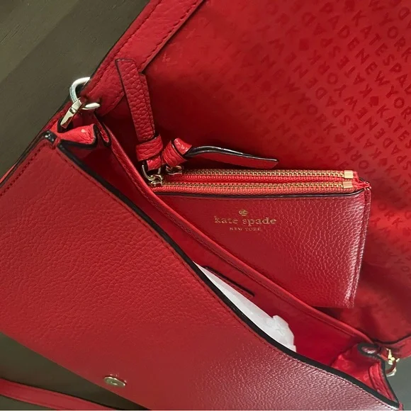 Kate Spade Flynn Street Valencia Prickly Pear Leather bag & wallet - Picture 14 of 14